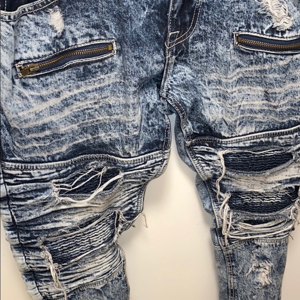 MENS SKINNY DISTRESSED FASHION JEANS